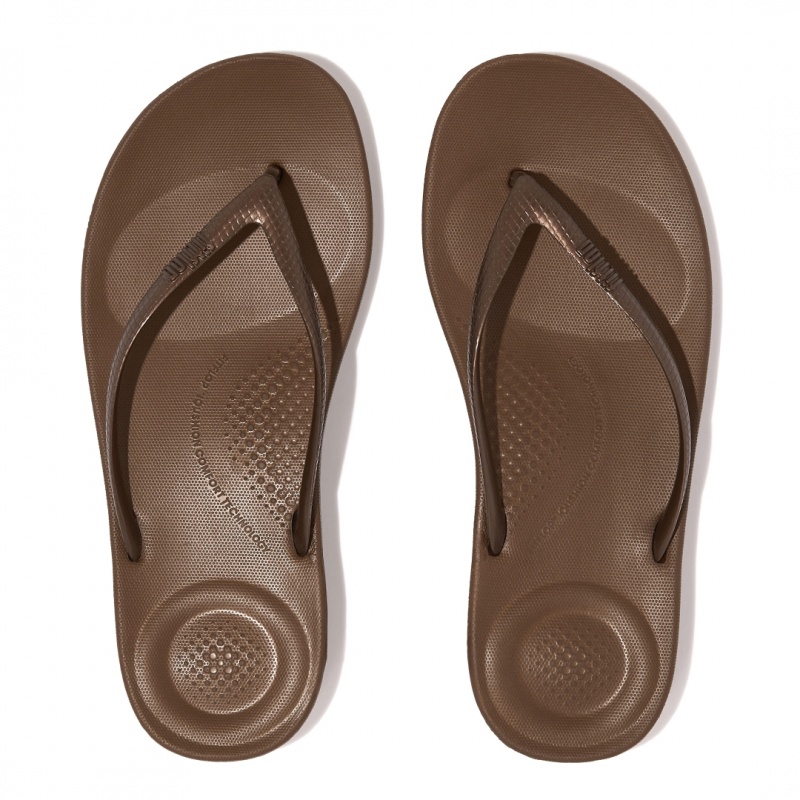 Fitflop Iqushion Ergonomc Klipklapper Dame Brune | DK-543962-PEA