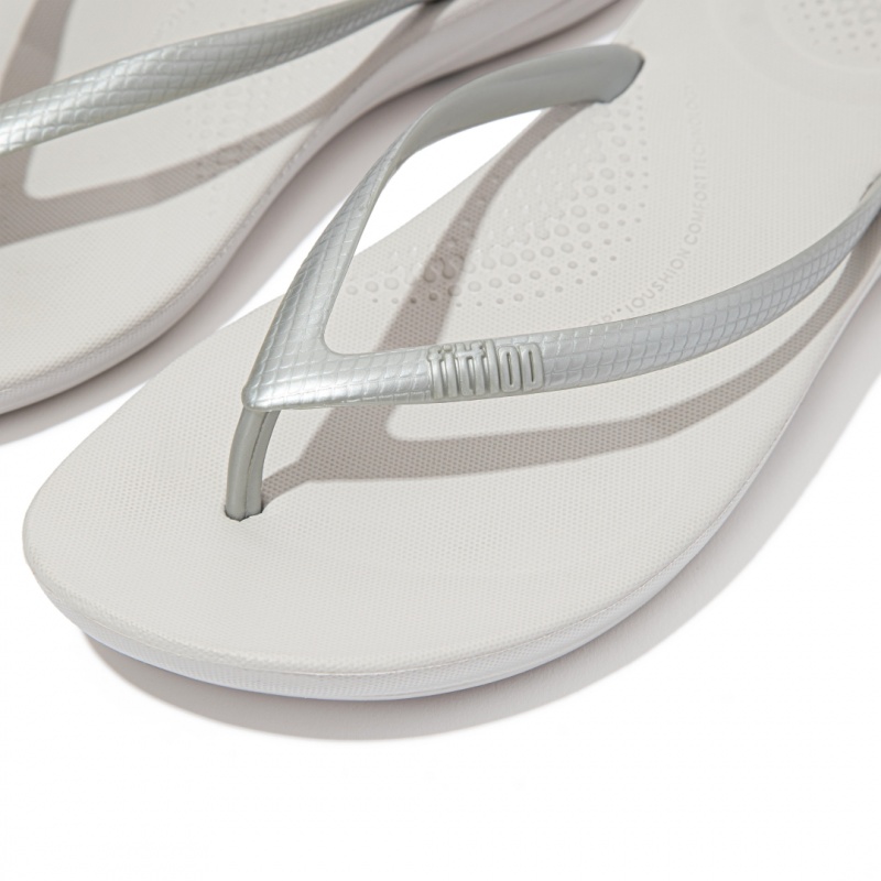 Fitflop Iqushion Ergonomc Klipklapper Dame Sølv | DK-527103-ARK