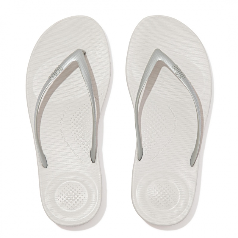 Fitflop Iqushion Ergonomc Klipklapper Dame Sølv | DK-527103-ARK