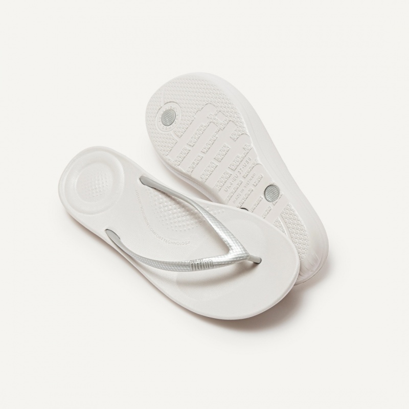 Fitflop Iqushion Ergonomc Klipklapper Dame Sølv | DK-527103-ARK