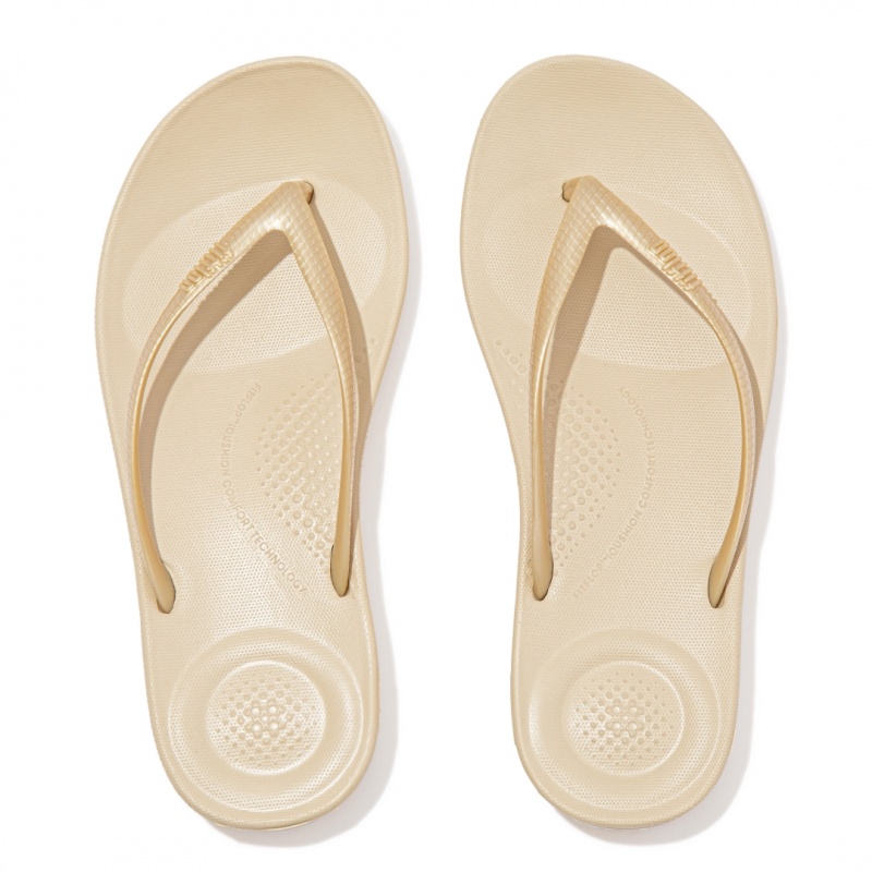 Fitflop Iqushion Ergonomc Klipklapper Dame Guld | DK-063572-QYF