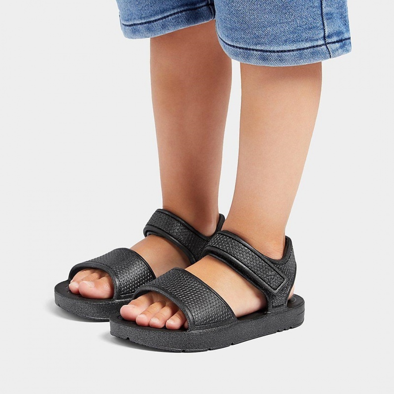 Fitflop Iqushion Eva Sandaler Med Rem Børn Sort | DK-963452-VWL