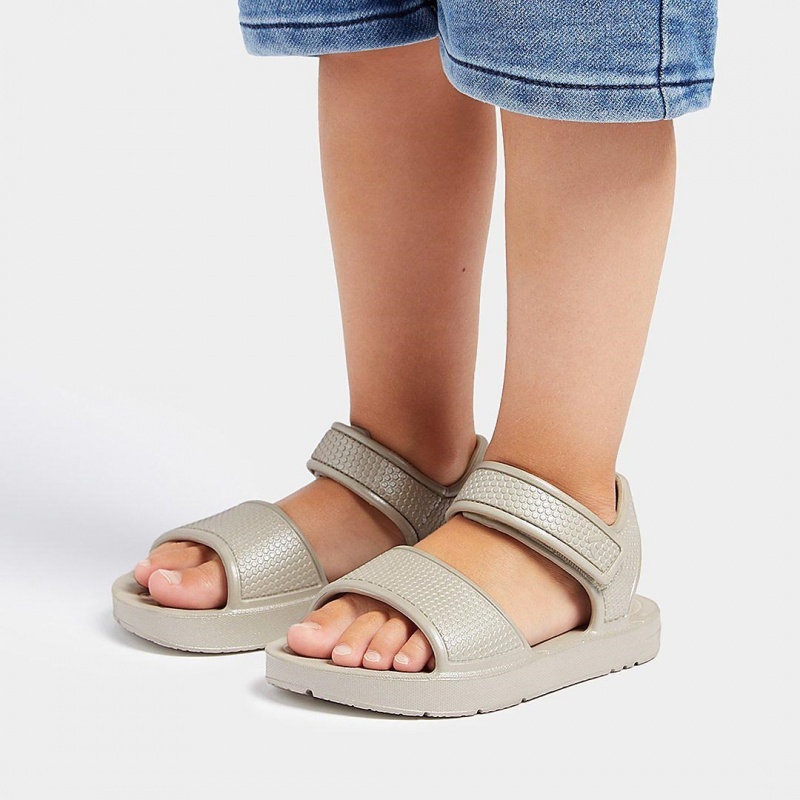 Fitflop Iqushion Eva Sandaler Med Rem Børn Sølv | DK-394652-XLP