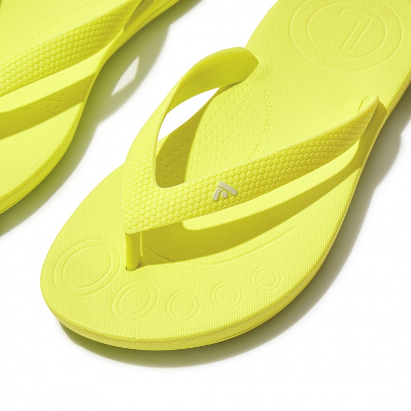 Fitflop Iqushion Rubber Klipklapper Børn Gul | DK-028976-TCF