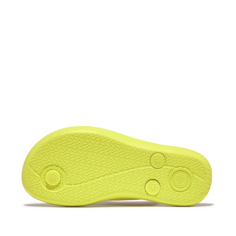 Fitflop Iqushion Rubber Klipklapper Børn Gul | DK-028976-TCF