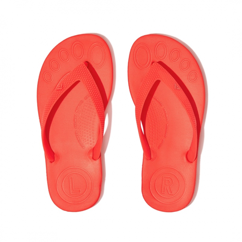 Fitflop Iqushion Rubber Klipklapper Børn Rød | DK-764531-UDT