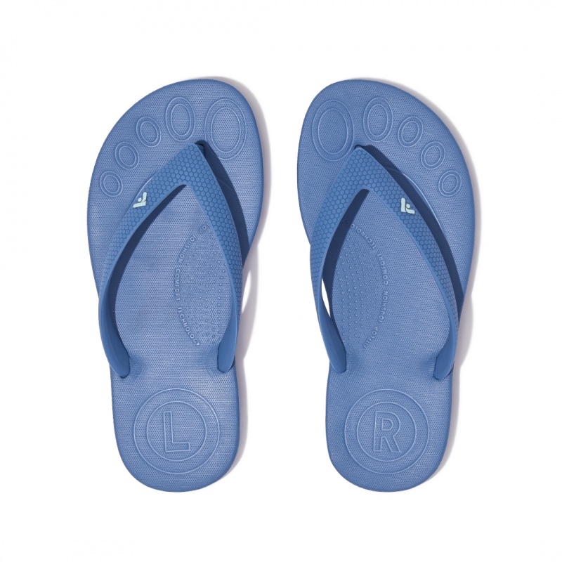 Fitflop Iqushion Rubber Klipklapper Børn Blå | DK-453827-BNF