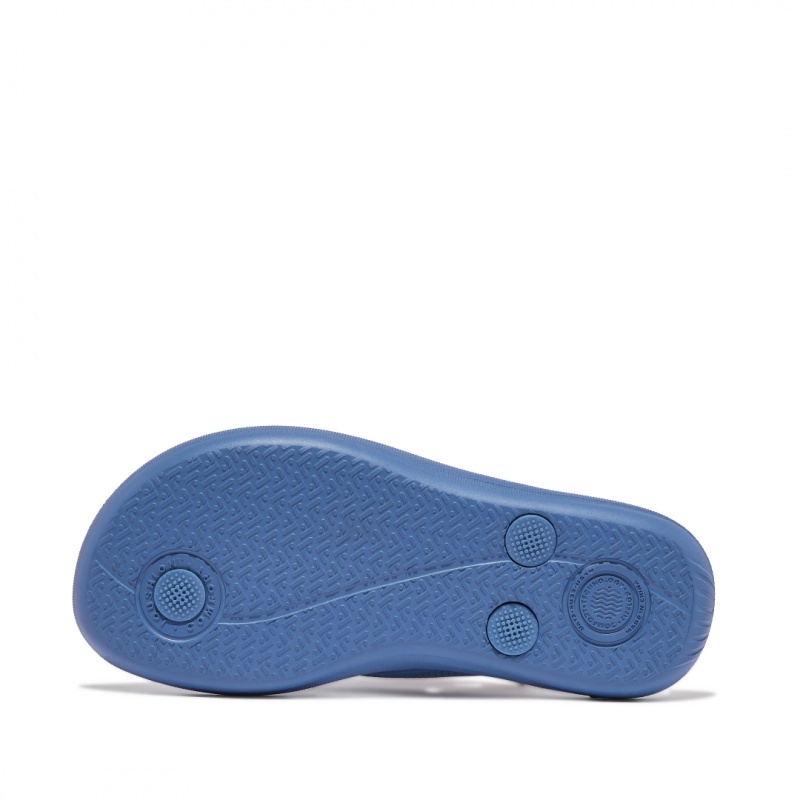 Fitflop Iqushion Rubber Klipklapper Børn Blå | DK-453827-BNF