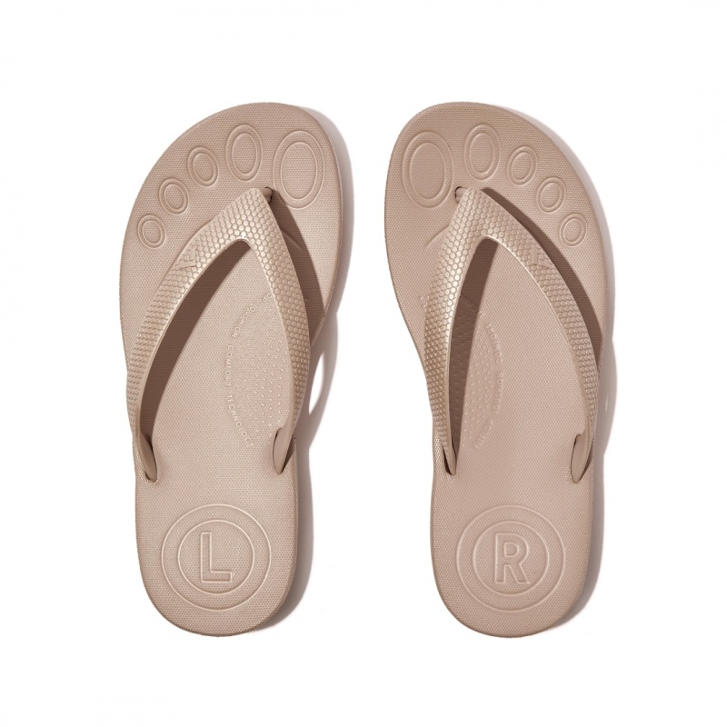 Fitflop Iqushion Rubber Klipklapper Børn Guld | DK-463510-VCI