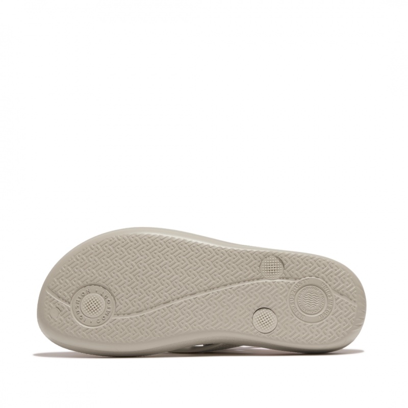 Fitflop Iqushion Rubber Klipklapper Børn Sølv | DK-768503-DEF