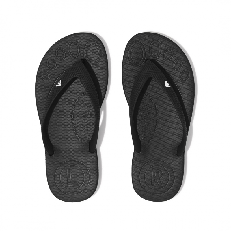 Fitflop Iqushion Rubber Klipklapper Børn Sort | DK-978240-ITW