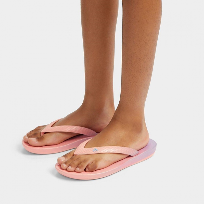 Fitflop Iqushion Rubber Klipklapper Børn Lyserød | DK-681237-JMS