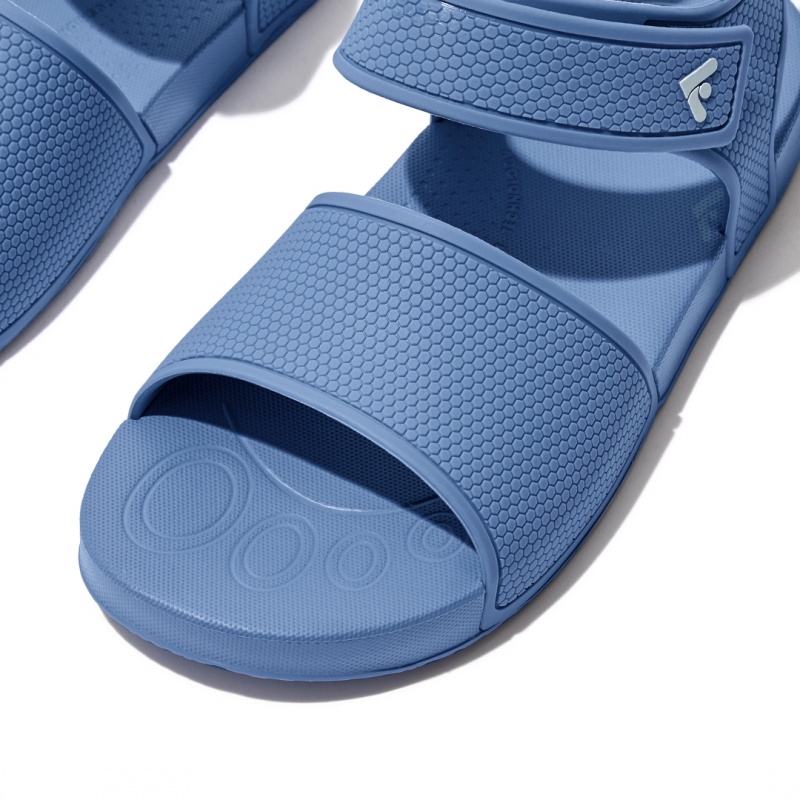 Fitflop Iqushion Rubber Sandaler Med Rem Børn Blå | DK-471065-OVQ