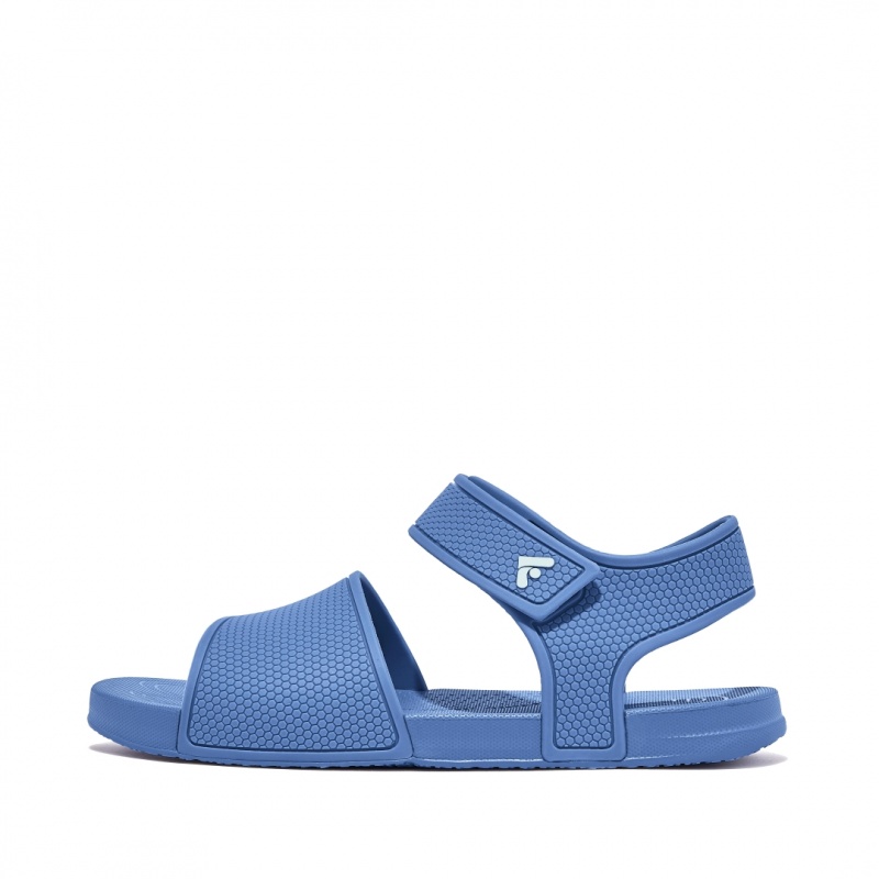 Fitflop Iqushion Rubber Sandaler Med Rem Børn Blå | DK-471065-OVQ