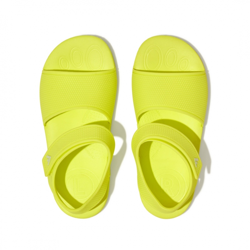 Fitflop Iqushion Rubber Sandaler Med Rem Børn Gul | DK-279351-VTJ