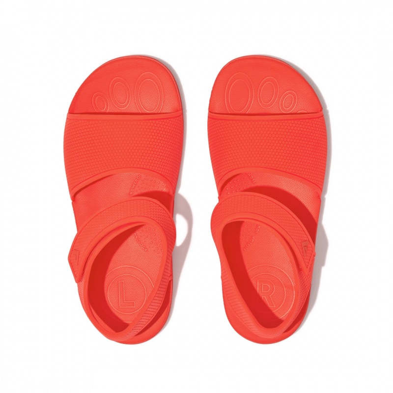 Fitflop Iqushion Rubber Sandaler Med Rem Børn Rød | DK-795201-POH