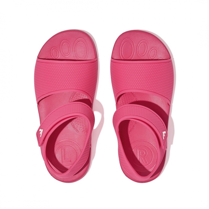 Fitflop Iqushion Rubber Sandaler Med Rem Børn Rød | DK-187265-BIU