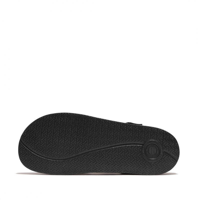 Fitflop Iqushion Rubber Sandaler Med Rem Børn Sort | DK-342697-ZEO