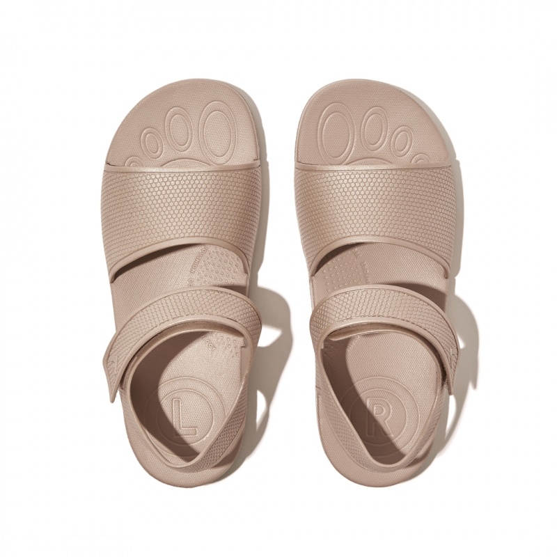 Fitflop Iqushion Rubber Sandaler Med Rem Børn Guld | DK-309521-FCP