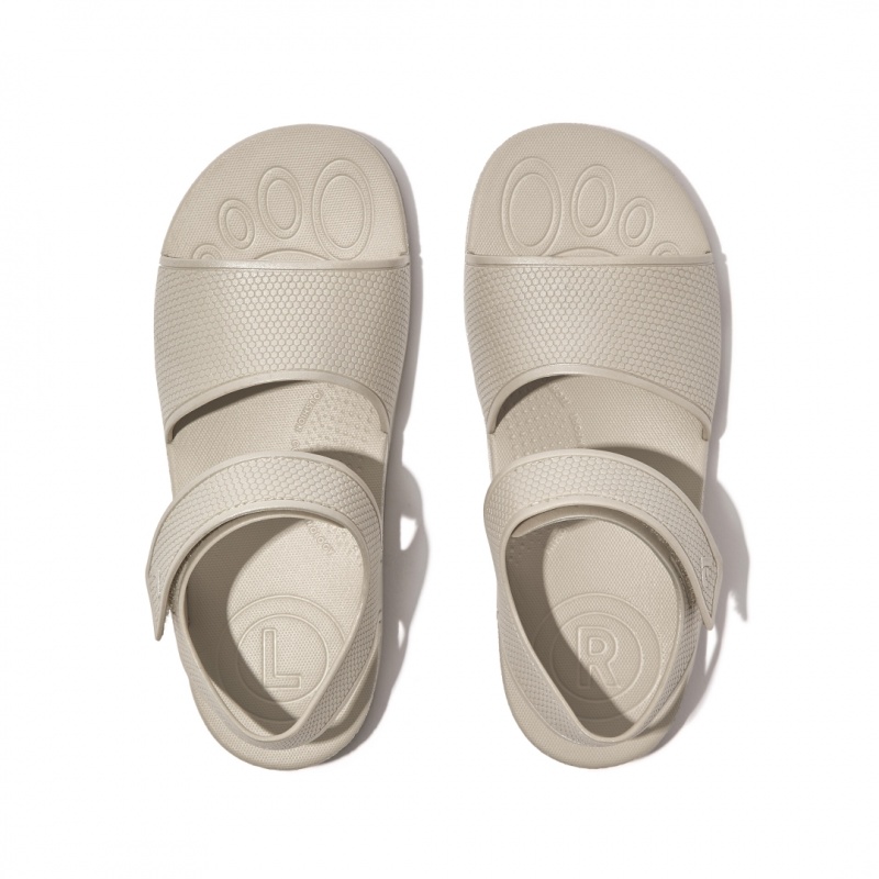 Fitflop Iqushion Rubber Sandaler Med Rem Børn Sølv | DK-208194-YNL