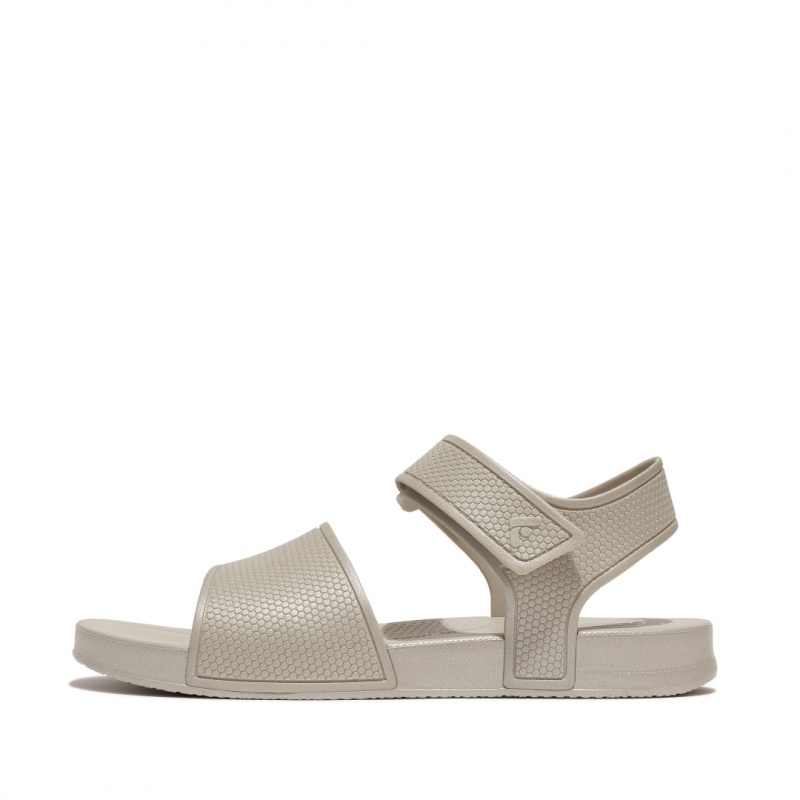 Fitflop Iqushion Rubber Sandaler Med Rem Børn Sølv | DK-208194-YNL