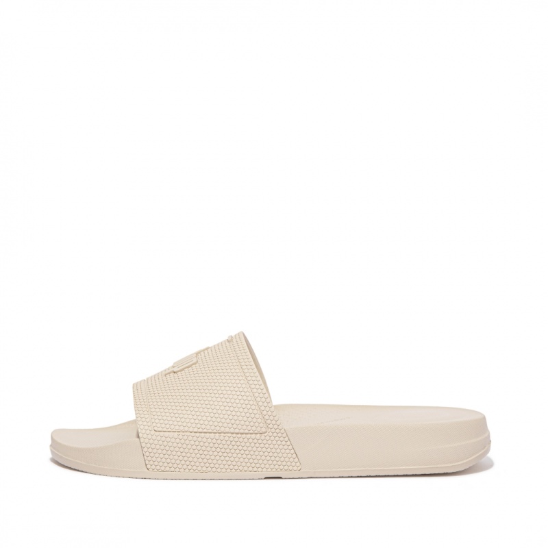 Fitflop Iqushion Rubber Slides Badesandaler Dame Hvide | DK-426895-ZQD