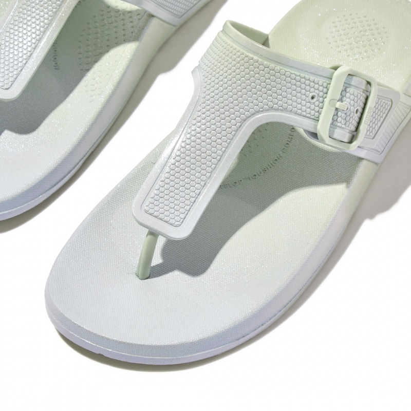 Fitflop Iqushion Rubber Tpu Klipklapper Dame Blå | DK-980451-VGS