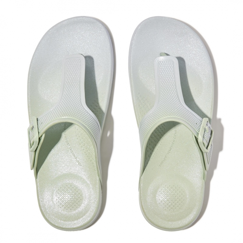 Fitflop Iqushion Rubber Tpu Klipklapper Dame Blå | DK-980451-VGS