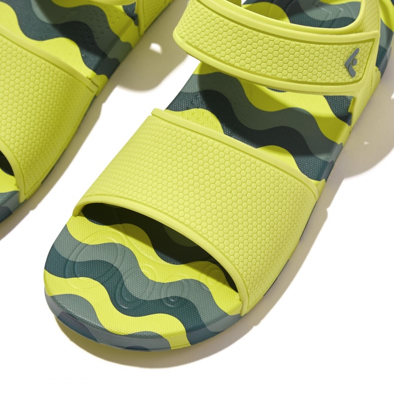 Fitflop Iqushion Rubber Tpu Sandaler Med Rem Børn Lysegrøn | DK-248071-DRM