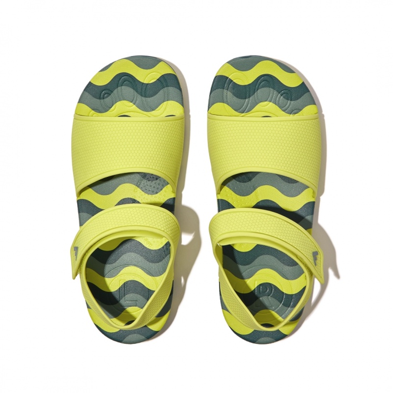 Fitflop Iqushion Rubber Tpu Sandaler Med Rem Børn Lysegrøn | DK-248071-DRM