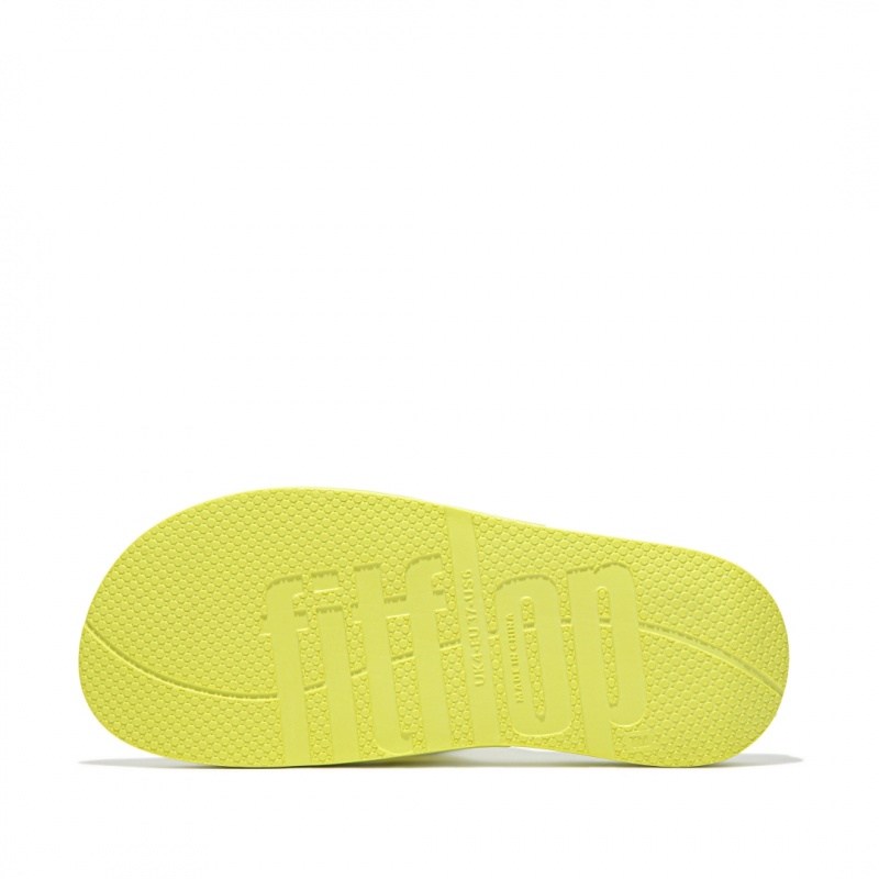 Fitflop Iqushion Rubber Tpu Slides Badesandaler Dame Lysegrøn | DK-628730-ACK