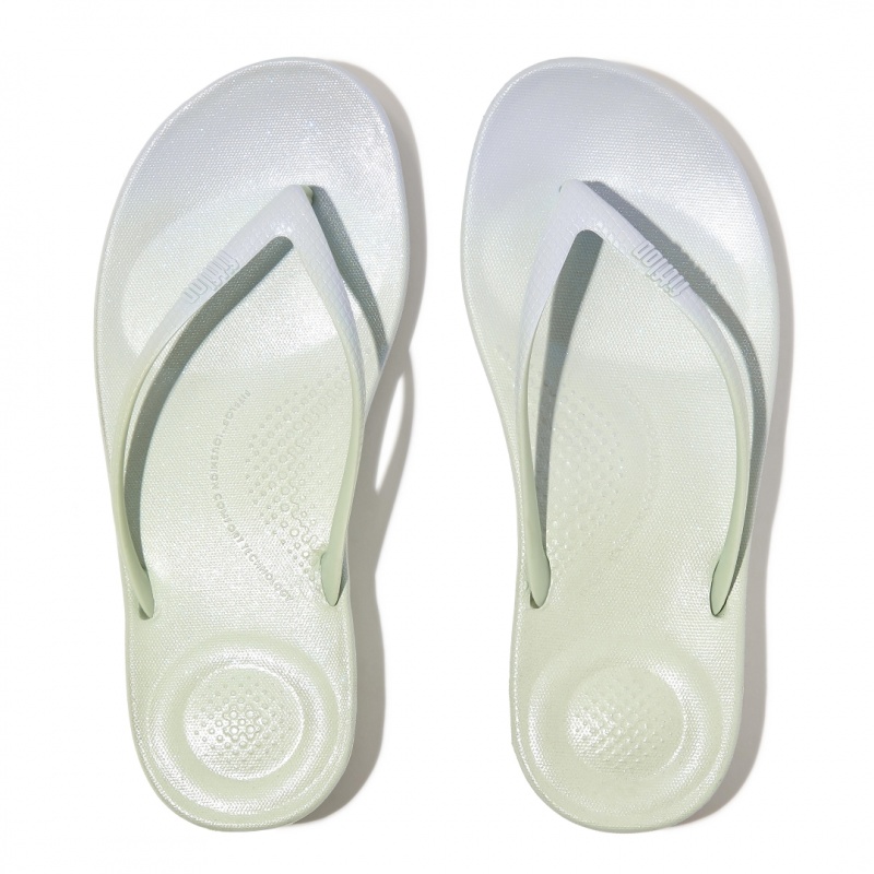 Fitflop Iqushion Snake Embossed Rubber Tpu Klipklapper Dame Blå | DK-247538-PJC