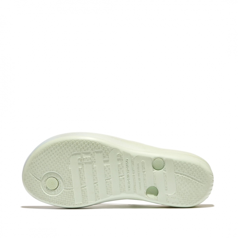 Fitflop Iqushion Snake Embossed Rubber Tpu Klipklapper Dame Blå | DK-247538-PJC