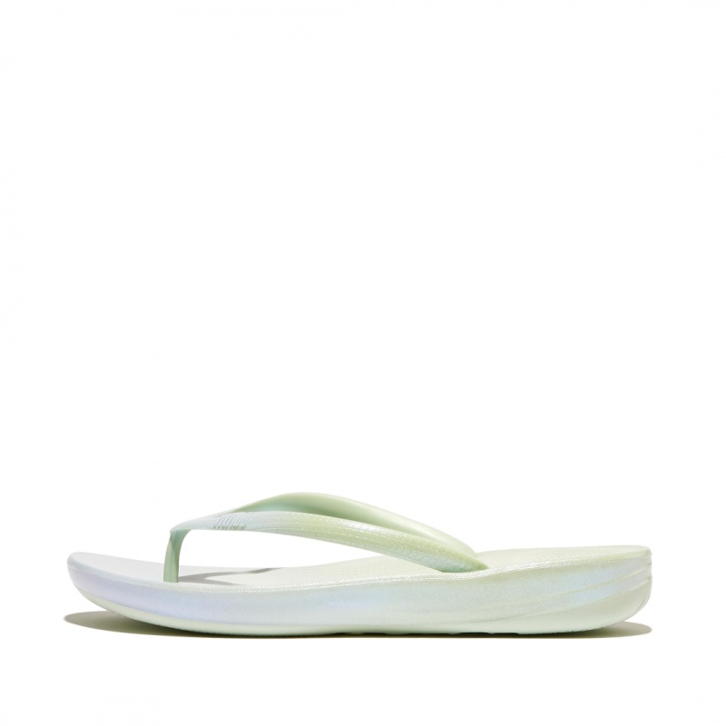 Fitflop Iqushion Snake Embossed Rubber Tpu Klipklapper Dame Blå | DK-247538-PJC