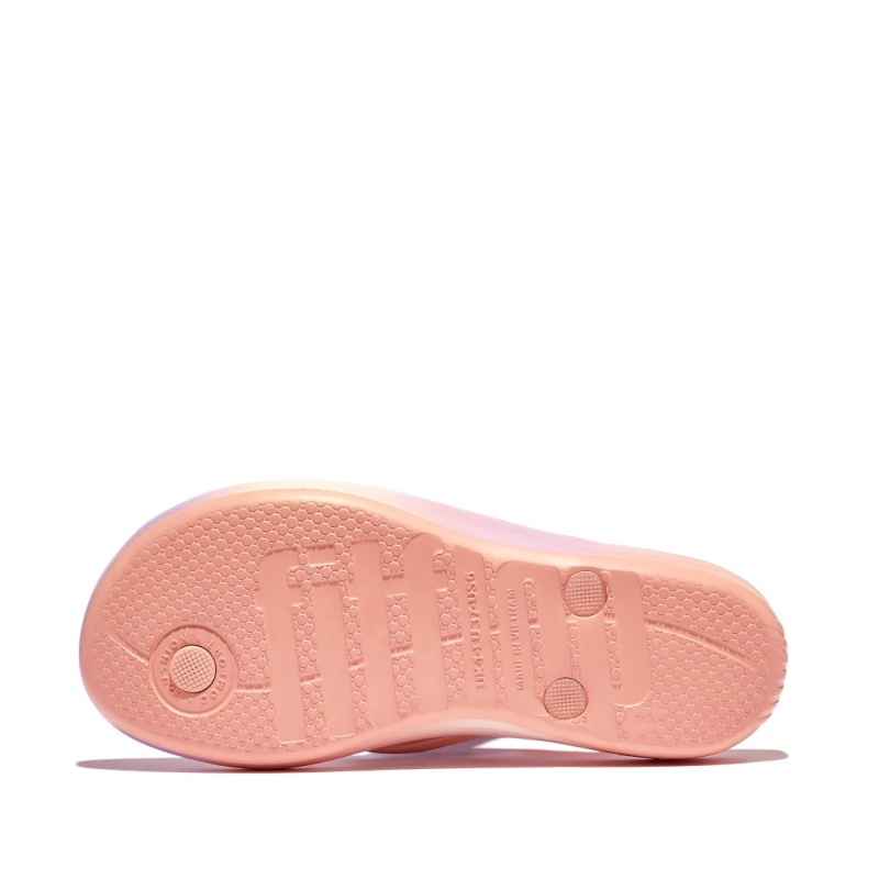 Fitflop Iqushion Snake Embossed Rubber Tpu Klipklapper Dame Lyserød | DK-428571-ZSP