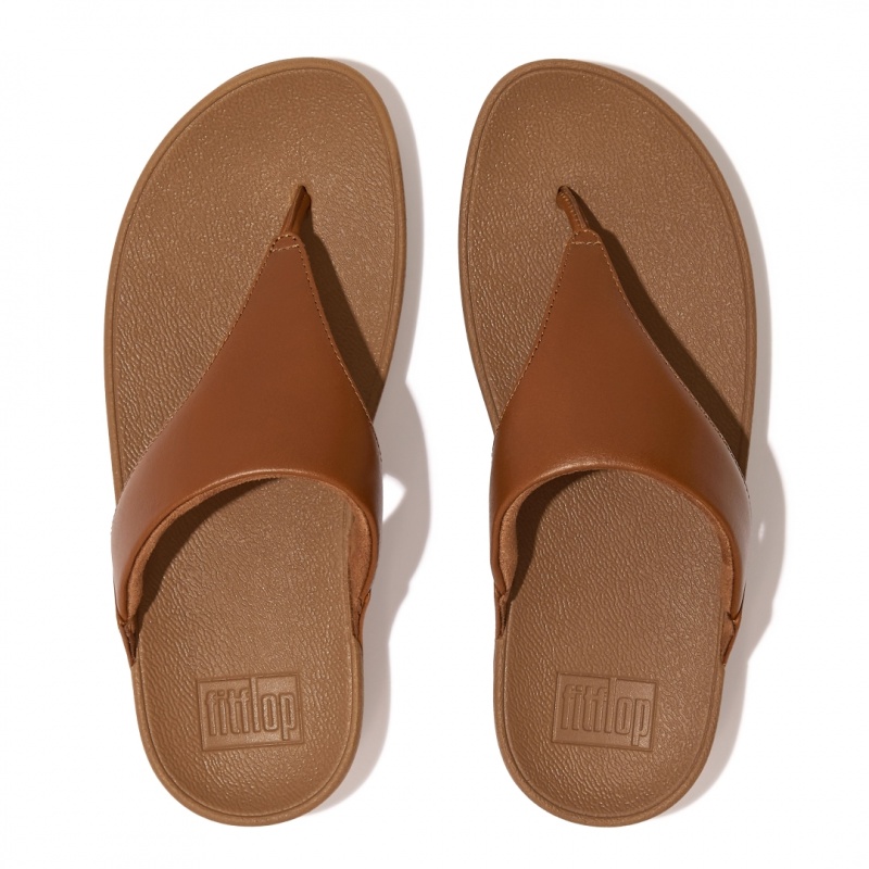 Fitflop Lulu Læder Sandaler Med Tåstolpe Dame Brune | DK-013486-HVU