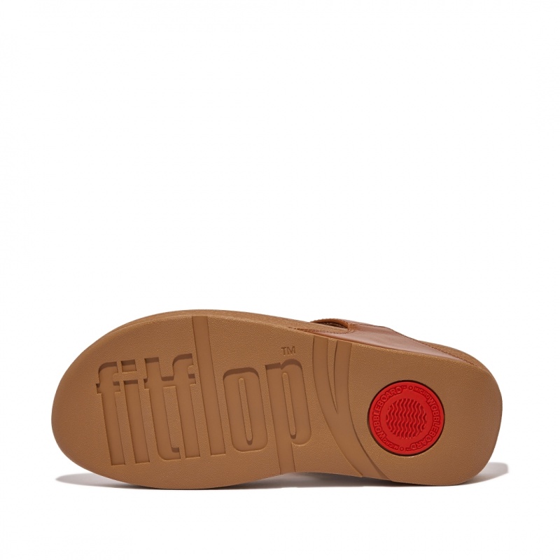 Fitflop Lulu Læder Sandaler Med Tåstolpe Dame Brune | DK-013486-HVU