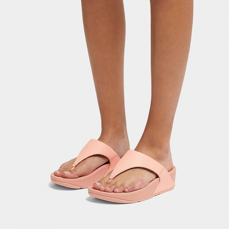 Fitflop Lulu Læder Sandaler Med Tåstolpe Dame Gul | DK-560748-UBX