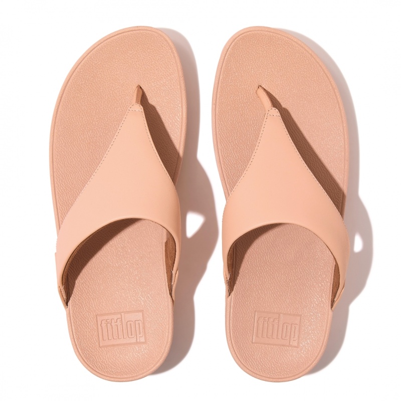 Fitflop Lulu Læder Sandaler Med Tåstolpe Dame Gul | DK-560748-UBX