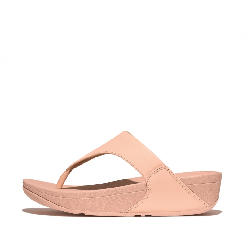 Fitflop Lulu Læder Sandaler Med Tåstolpe Dame Gul | DK-560748-UBX