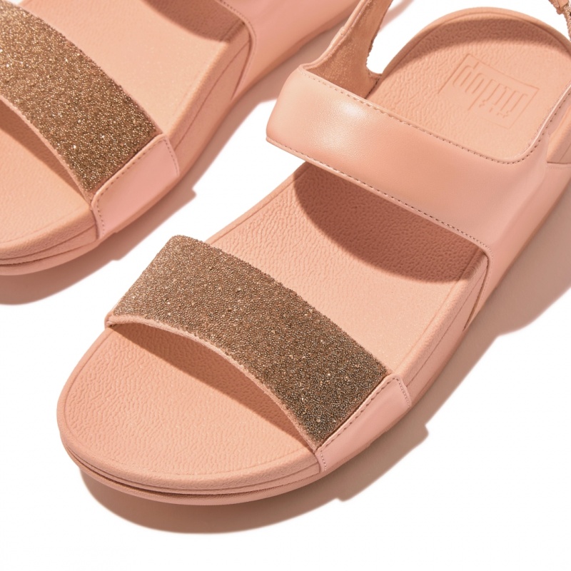 Fitflop Lulu Microfibre Faux Læder (Pu) Sandaler Med Rem Dame Lyserød | DK-163504-QLH