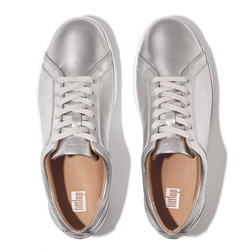 Fitflop Rally Court Sneakers Dame Sølv | DK-872365-TXK