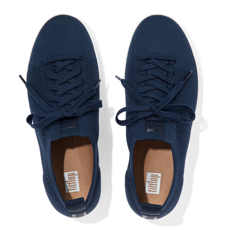 Fitflop Rally E01 Multi Knit Sneakers Dame Mørkeblå | DK-946127-OAY