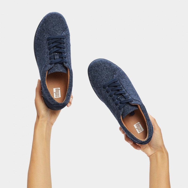 Fitflop Rally Merino Uld Sneakers Dame Mørkeblå | DK-751830-DXQ