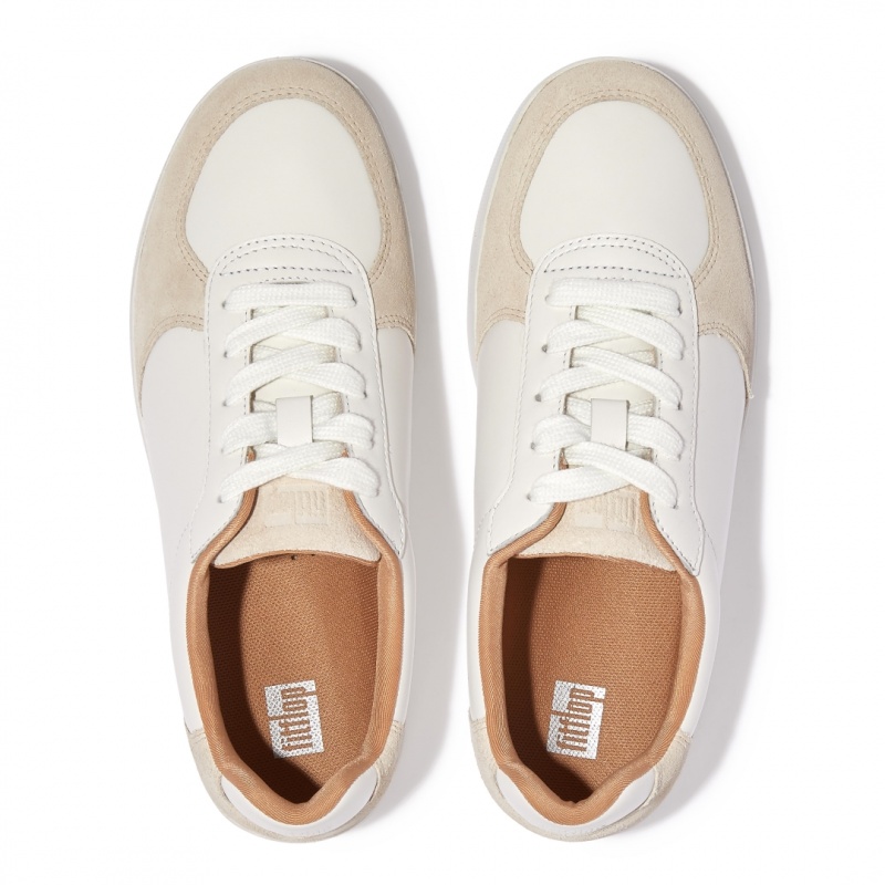 Fitflop Rally Panel Sneakers Dame Hvide Beige | DK-918450-DHY