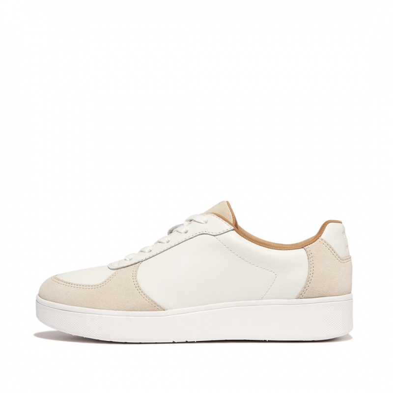 Fitflop Rally Panel Sneakers Dame Hvide Beige | DK-918450-DHY