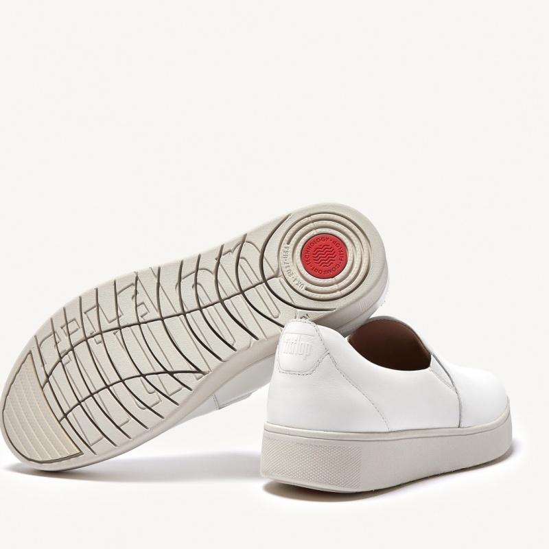 Fitflop Rally Slip On Skate Sneakers Dame Hvide | DK-216503-GMF