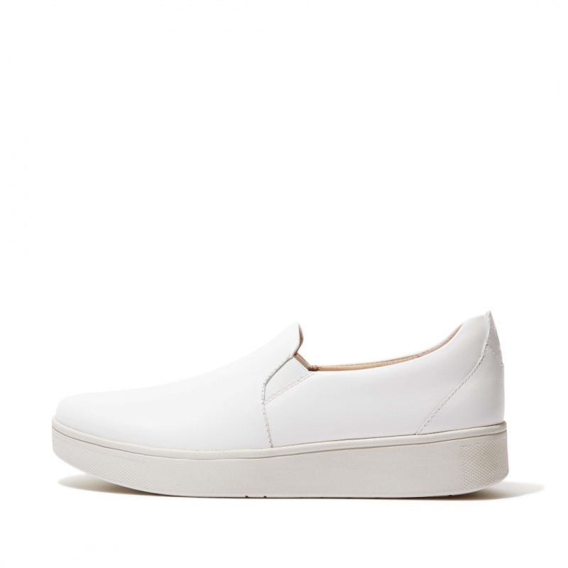 Fitflop Rally Slip On Skate Sneakers Dame Hvide | DK-216503-GMF