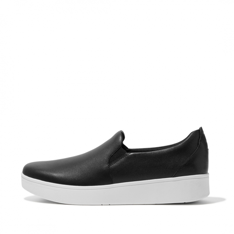 Fitflop Rally Slip On Skate Sneakers Dame Sort | DK-794105-BCN