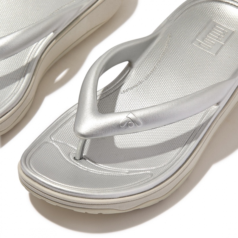 Fitflop Relieff Eva Tpu Thongs Sandaler Med Tåstolpe Dame Sølv | DK-380729-RMS